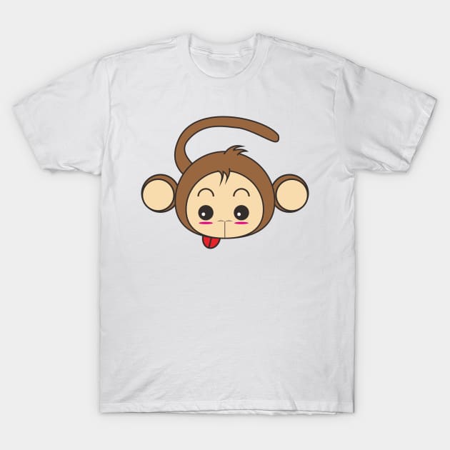 Cute Funny Monkey T-Shirt by XOZ